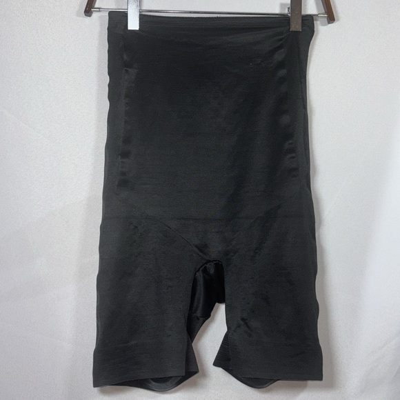 Miraclesuit Women's Black Shapewear Hi-Waist Thigh Slimmer Firm Compression L - Picture 1 of 7